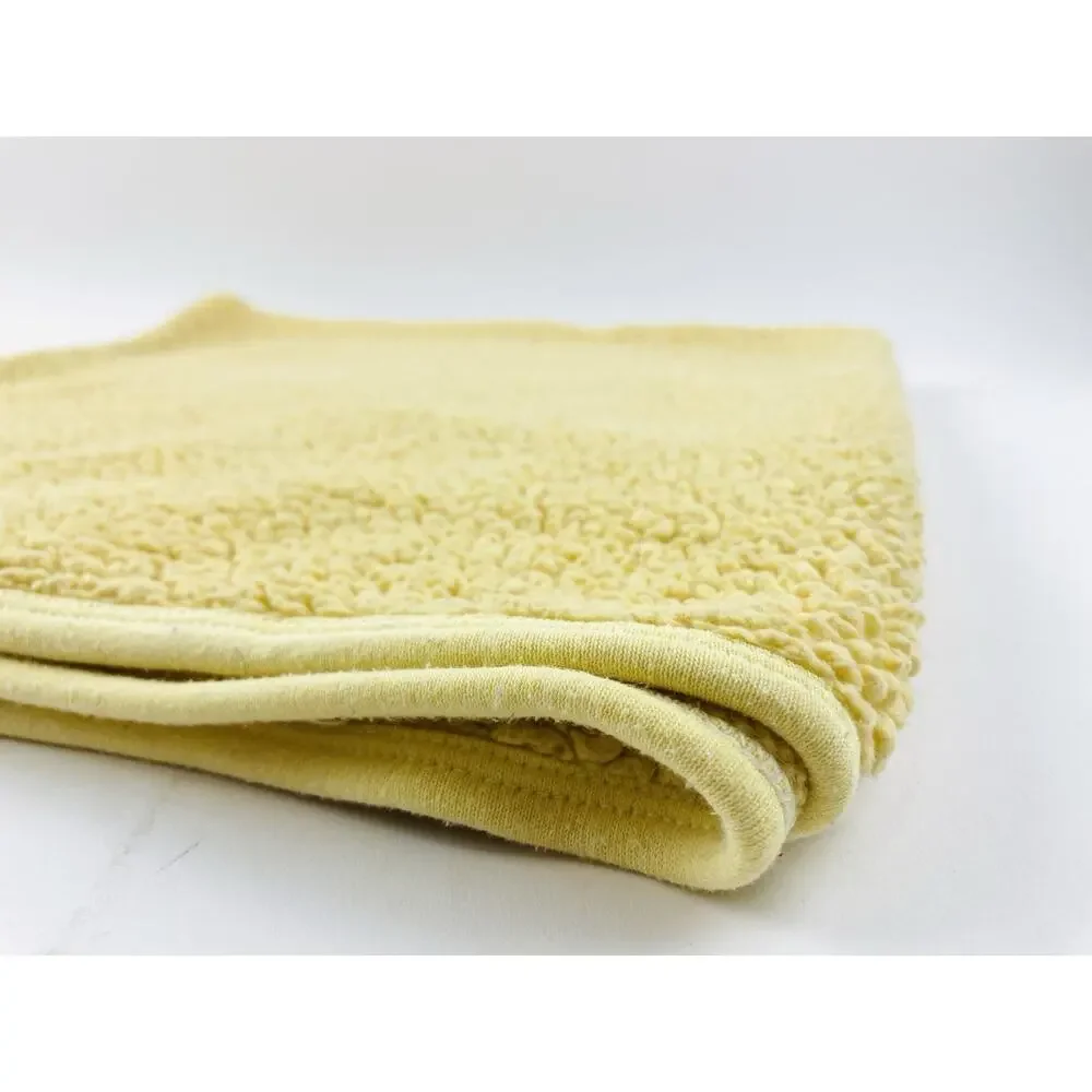 Vintage Yellow Baby Blanket Dog Sherpa Lovey Bones Tan Blonde Green Collar Tongu